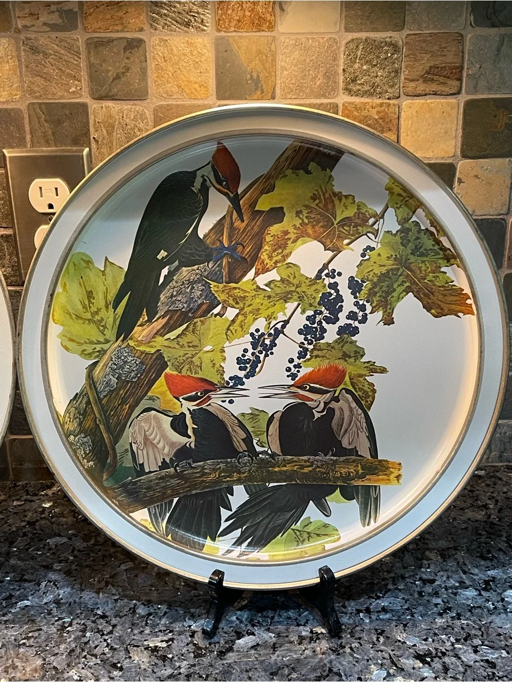 Sunshine Biscuits Audubon Birds of America Tin Trays Vintage 60s-70s